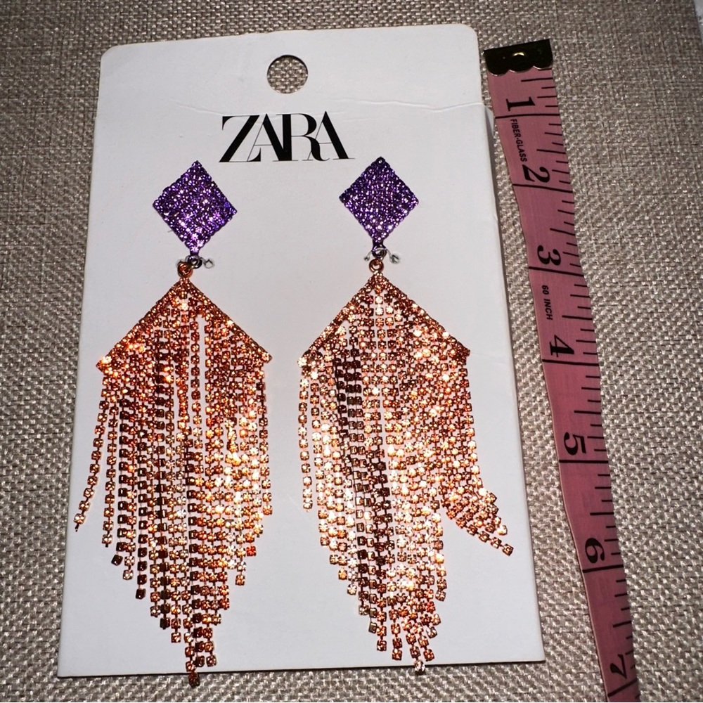 ZARA Rhinestone Earrings - Picture 5 of 6